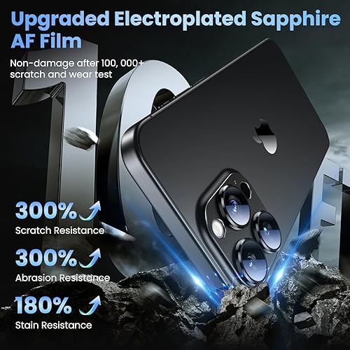 Vista 105 de Uyiton - Protector de lente de cámara de iPhone 13 Pro y 13 Pro Max, fuerte absorción, protección anticaídas, cubierta de cámara trasera, vidrio