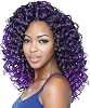 12 Inch Ocean Wave Crochet Hair 6 Packs Ombre Purple Ocean Deep Wave Synthetic Curly Crochet Braiding Hair Extensions