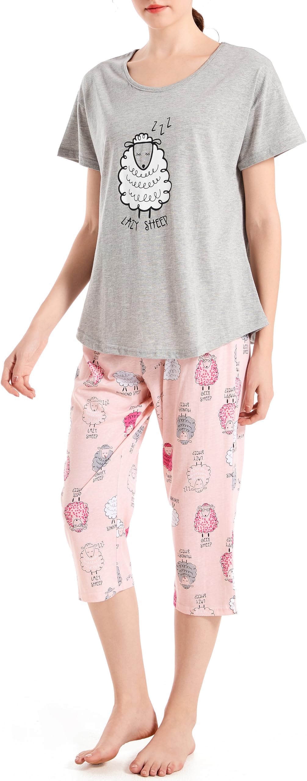 Soft Feel Women's Pyjama Sets Plus Size Pyjamas for Women Cotton Blend Comfort Womens Pjs Nightwear Ladies Pajamas for Women