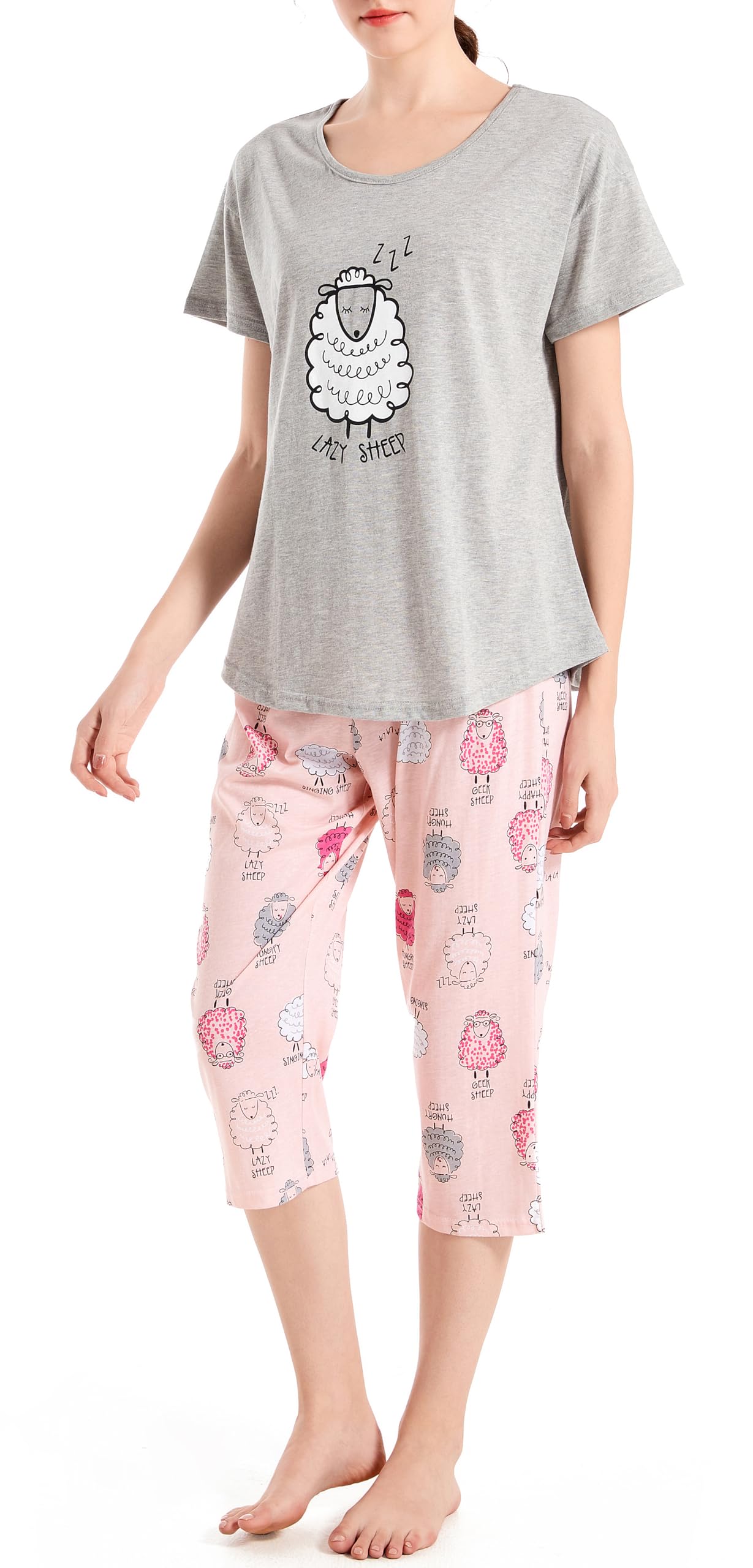 Soft Feel Women's Pyjama Sets Plus Size Pyjamas for Women Cotton Blend Comfort Womens Pjs Nightwear Ladies Pajamas for Women