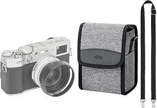 KIWIFOTOS Compact Digital Camera Case Travel Suitcase Bag, Grey, 150 x 90 x 90 mm (5.9 x 3.5 x 3.5"), Waist Bag, Cross-Body Pouch