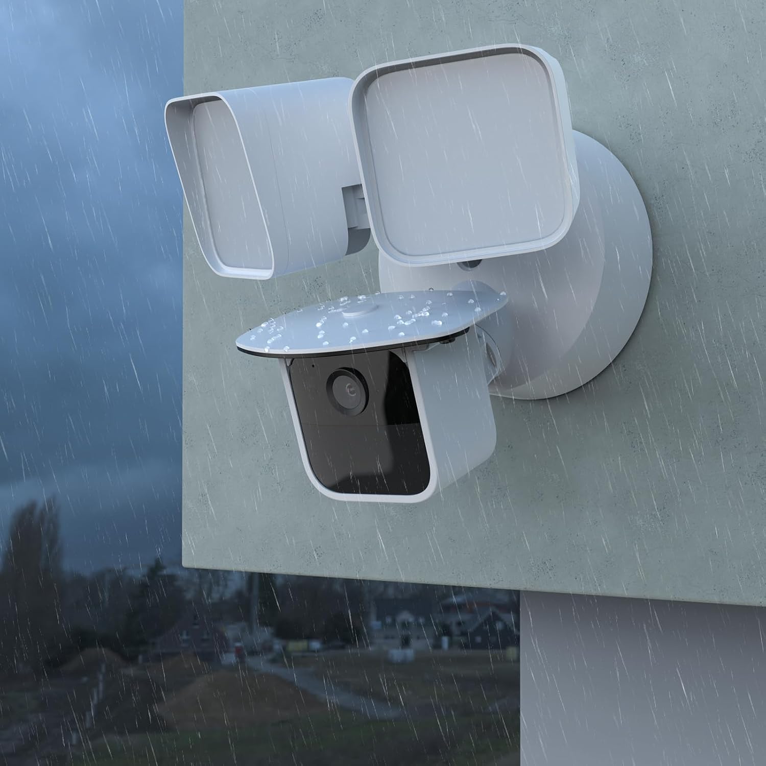 Sun Shade Rain Cover for Blink Wired Floodlight Camera, White