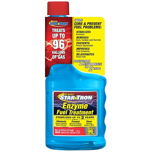 Star Tron Enzyme Fuel Treatment - Gas, Stabilizes Old Gasoline | Rejuvenates & stabilizes old gasoline, helps prevent ethanol problems, cleans gum, carbon & varnish deposits