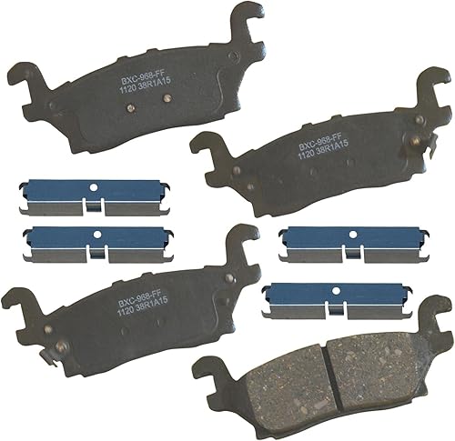 Miniatura 183 de Bendix Pastillas de freno traseras de cerámica Premium SBC1100 para Nissan Frontier 2024-2005, Xterra 2015-2005, Suzuki Equator 2012-2009