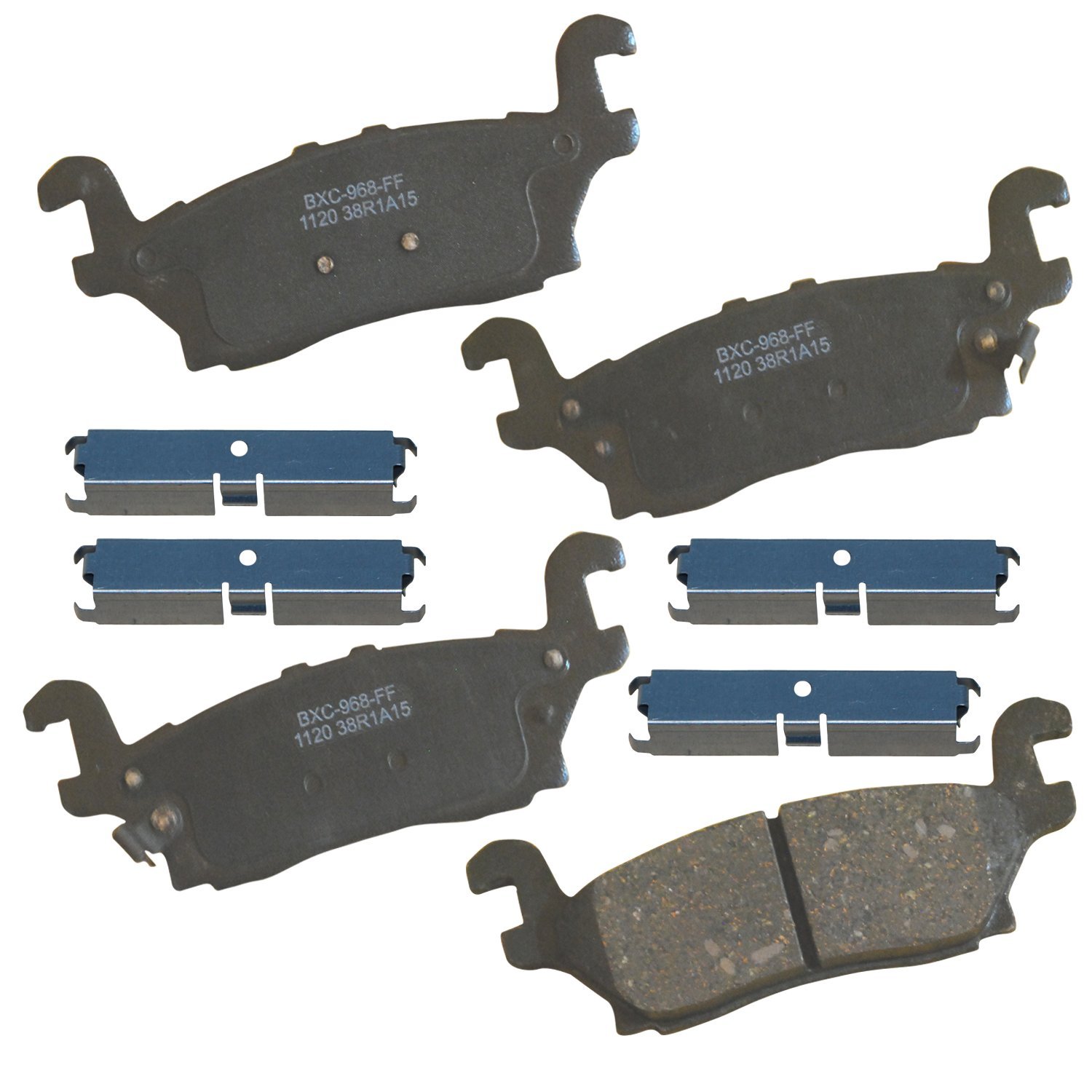 Bendix Premium SBC1120 Ceramic Rear Brake Pads for Hummer H3 2010-2006, H3T 2010-2009