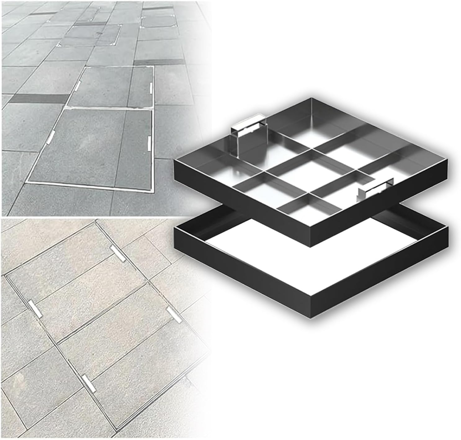 Stainless Steel Manhole Covers - Heavy Duty Outdoor Grates for Septic Tanks & Driveways -Commercial Metal Access Covers - Weather Resistant & Secure
