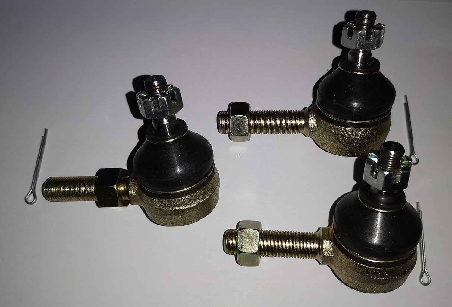 Set of 3pcs Sealed SteeringTie Rod Ends 7359 7540 with Grease Fitting Replacement for 1976-2008 Club Car DS G/E Golf Carts Steering Gear box System