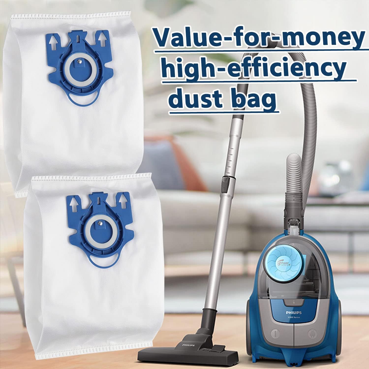 ZDNT 4 Pack Vacuum Dust Bag,Miele Hoover Bags for Miele Vacuum Bags,3D