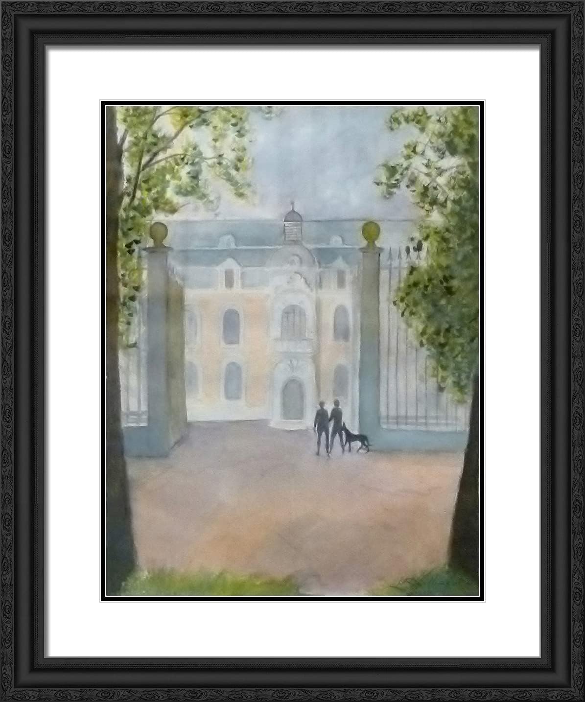 ArtDirect Spilliaert, Leon 20x24 Gold Ornate Framed Art Print with Double Matting Titled: The Entrance to the Castle
