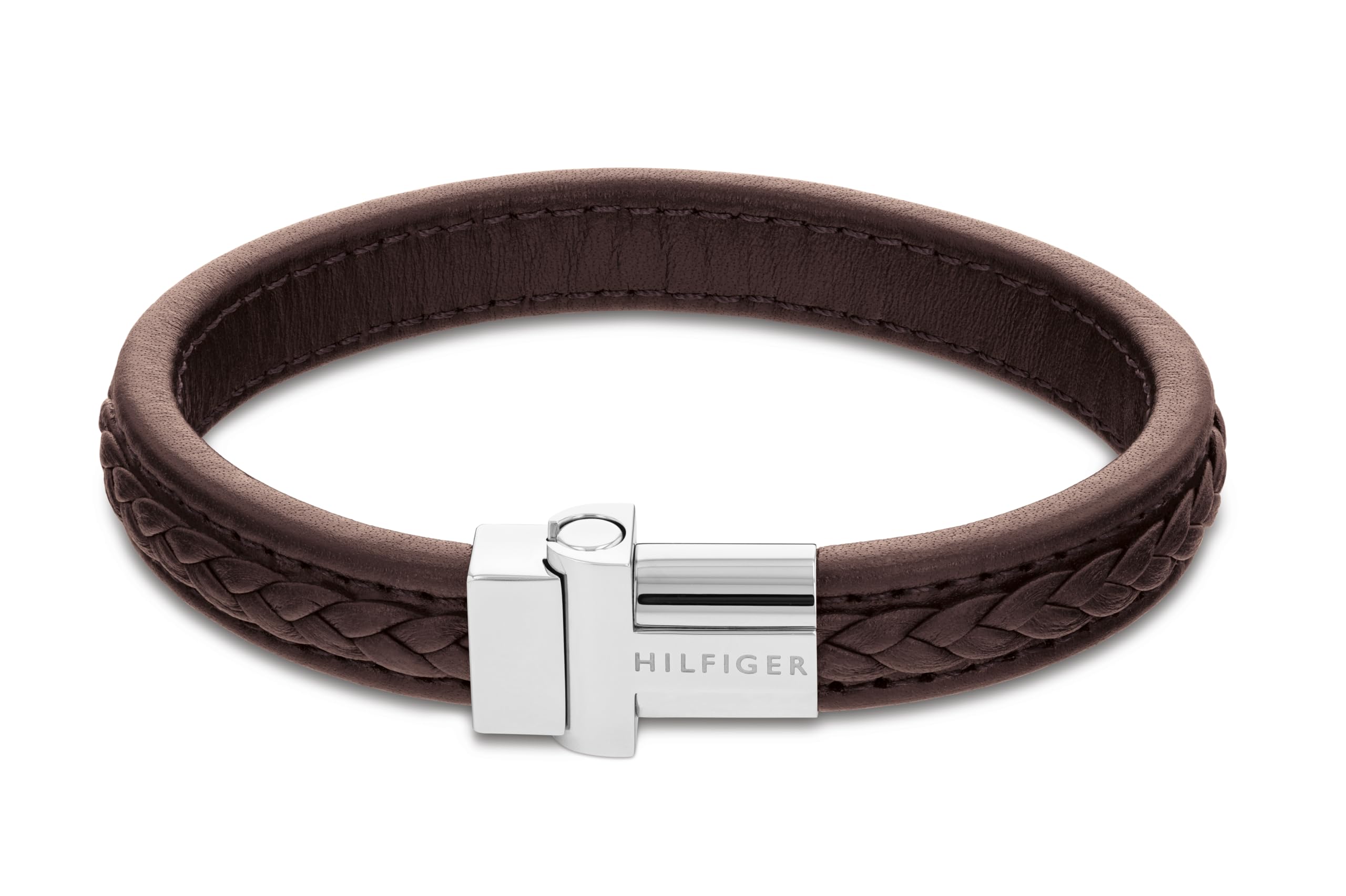 Tommy Hilfiger Jewelry Pulsera para Hombre de Piel Marrón - 2790376