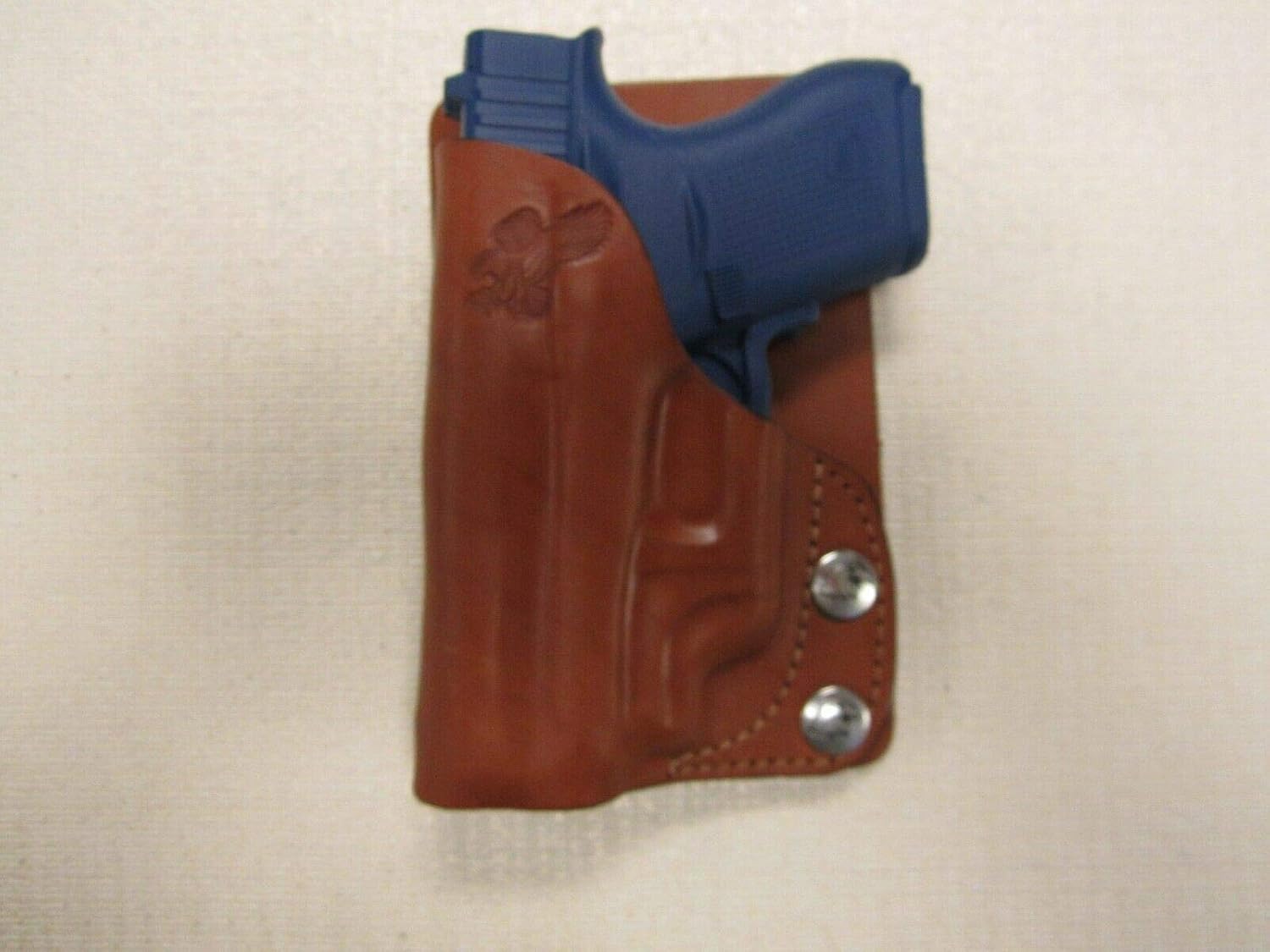 Fits Glock 42 with ct Laser Brown Leather Wallet & Pocket Holster Right Hand