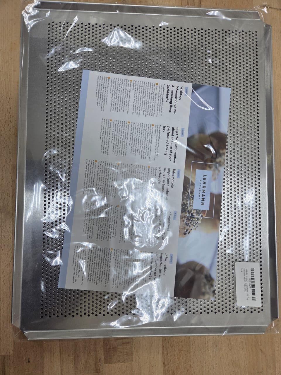 LEHRMANN Bandeja perforada (3 piezas) 45 x 35 cm placa para la panadería bandeja para horno Compatible con/reemplazo para MIWE WIESHEU BONGARD ELOMA/Siemens Bosch Neff