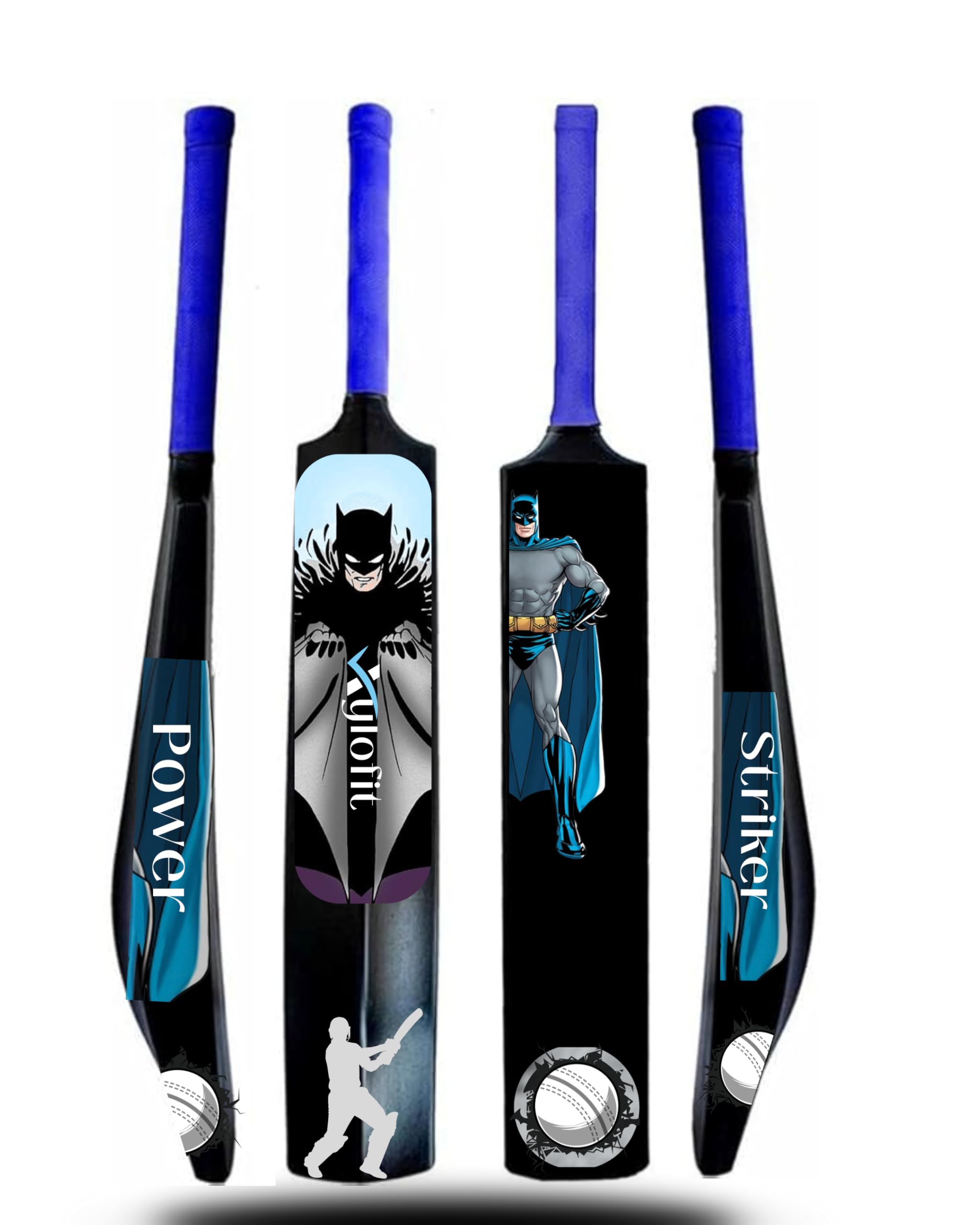 Cricket Bat | Full Size Tennis Bat for Cricket | Cricket Bat for Kids | Plastic Bats for Indoor Tournament | Lightweight Fiber Bat for Cricket kit | Black | Size 8-image-19