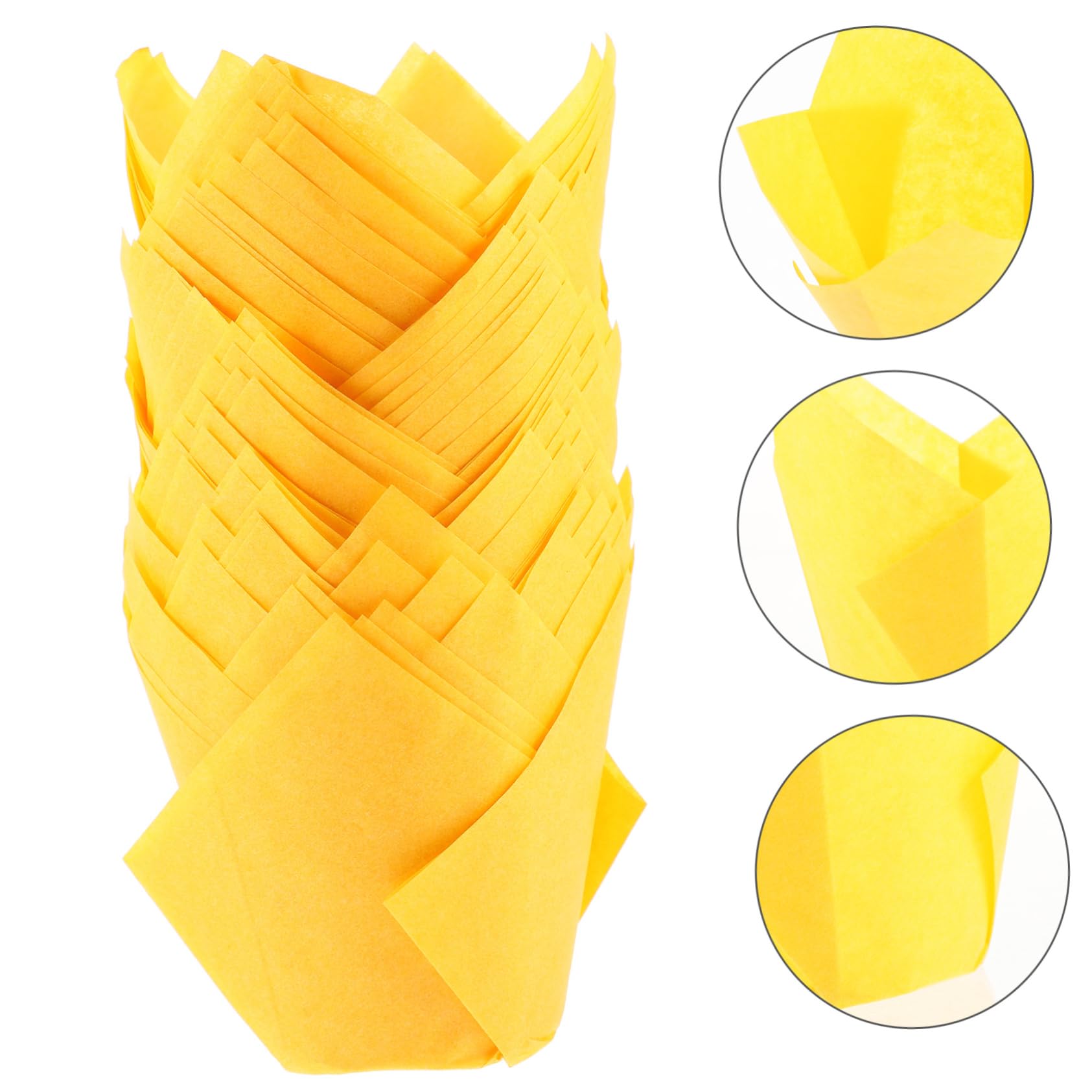 TOPBATHY 3 Juegos De Envoltorios Para Con Forma De Loto Resistentes Al Calor Moldes De Papel Para Hornear 100 Unidades X 3