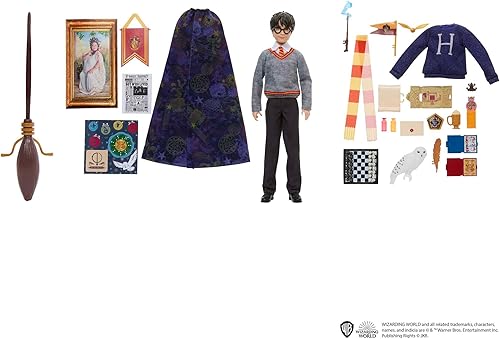 Miniatura 3 de Harry Potter Toys, Gryffindor Calendario de Adviento Muñeca de moda de unos 11.8 in y 24 accesorios como sorpresas HND80