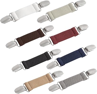 8 Pieces Dress Clips Back Cinch Set,Sweater Clips,Back Cinch Shawl Clips,Retro Cardigan Collar Clips,Clothes Clips,Dress Shirt Brooch Clip for Women Decor