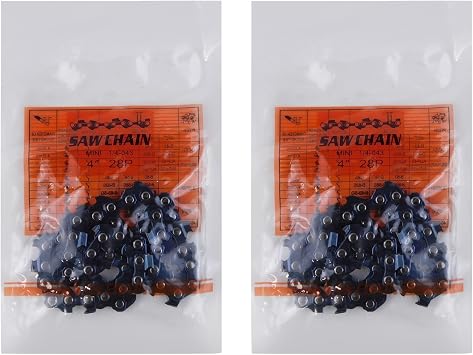 Pack of 2x 4 inch Chainsaw Chains Replacement 1/4 LP