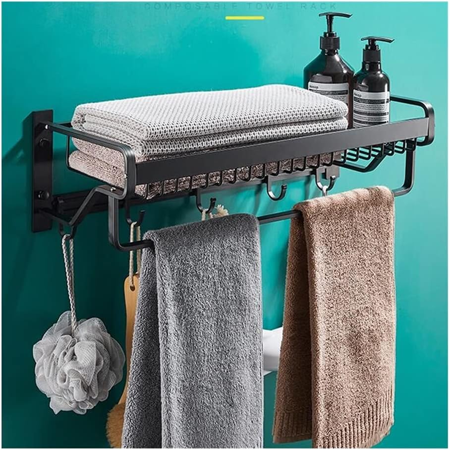 Towel Rails, Towel Rack Towel Rack Nail or Nail Towel Rack Shelf Bathroom Alumibathroom Shelf Accessories, Wall Mounted Towel Towel Storage Bathroom Hardware