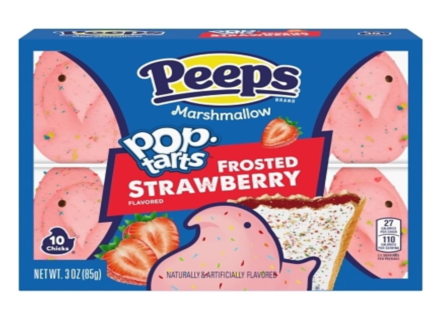 Peeps Chicks Flavored Variety Pack of 6-10 Count - Dr Pepper, Cotton Candy, Party Cake, Rice Krispy, Frosted Strawberry, and Sour Watermelon - Fun Flavors For Everyone