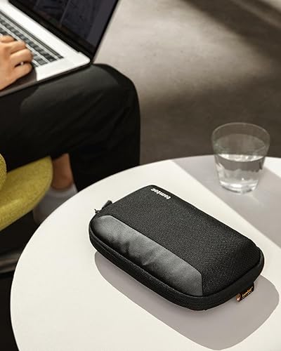 Miniatura 8 de tomtoc Bolsa organizadora de cables de viaje, organizador de accesorios electrónicos, portátil, impermeable, doble accesorio para cable, cargador,