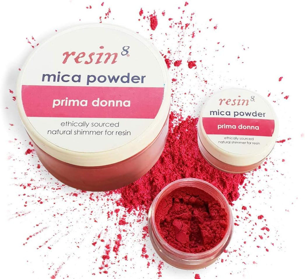 Resin8 Mica Powder Resin Casting Prima Donna Pigment - 5g Cosmetic Grade – Mica for Soap Making, Bath Bombs, Make-up