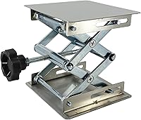Vista 1 de (R) Lab Jack Lift Scissor Table Mini Acero Inoxidable 4 "x4" x 6 " Carga máxima 6.6 lbs3kg