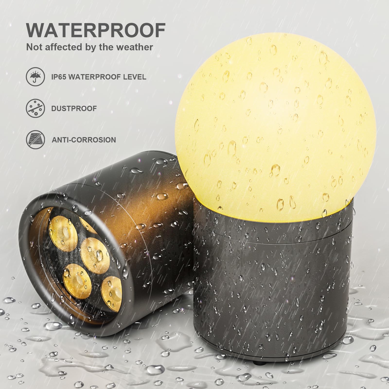 Oloaxolx - Faro da palcoscenico a batteria da 108 W, IP65, impermeabile RGBW+UV, ricaricabile, 8800 mA, con telecomando/app/DMX512, per esterni, per feste, DJ, matrimonio, Halloween, Natale