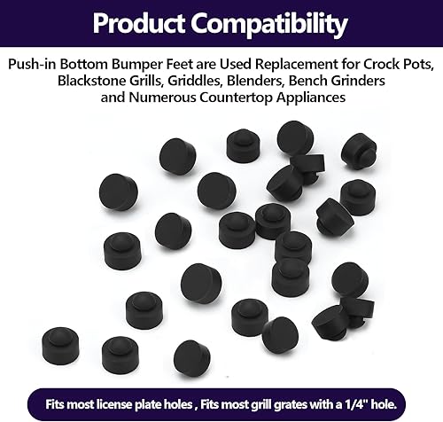 Miniatura 2 de Parachoques de goma con vástago de agarre apretado, para uso en paneles de 116 pulgadas de grosor para orificios de 14 pulgadas, el parachoques es