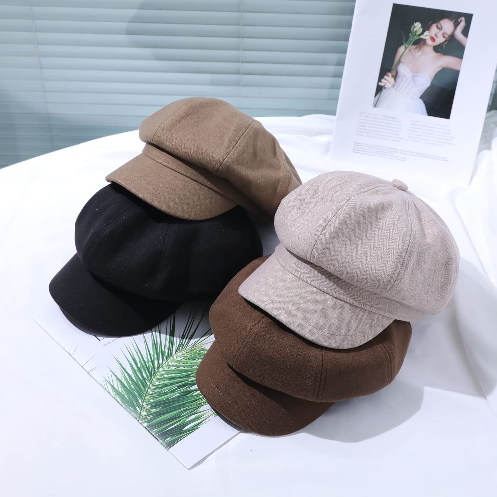 Gajaous Gorros de globo para mujer con visor, boina, retro, Baker Boy, gorra Newsboy