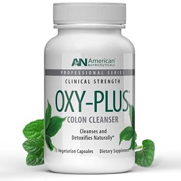 American Nutriceuticals - Oxy-Plus - Colon Cleanse Detox for Relief - Reduces Heavy Metal -Constipation Relief for Women, Men, Adults - Fast Acting , No Gas/ Bloating - 75 Capsules 3-4 Week Supply