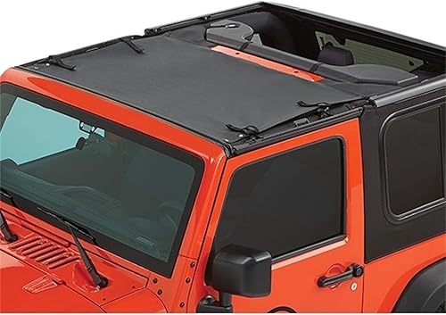 Bestop 5240035 Top de bikini de sol de diamante negro para Wrangler JK 2DR y 4DR 2007-2018 - Longitud de Targa