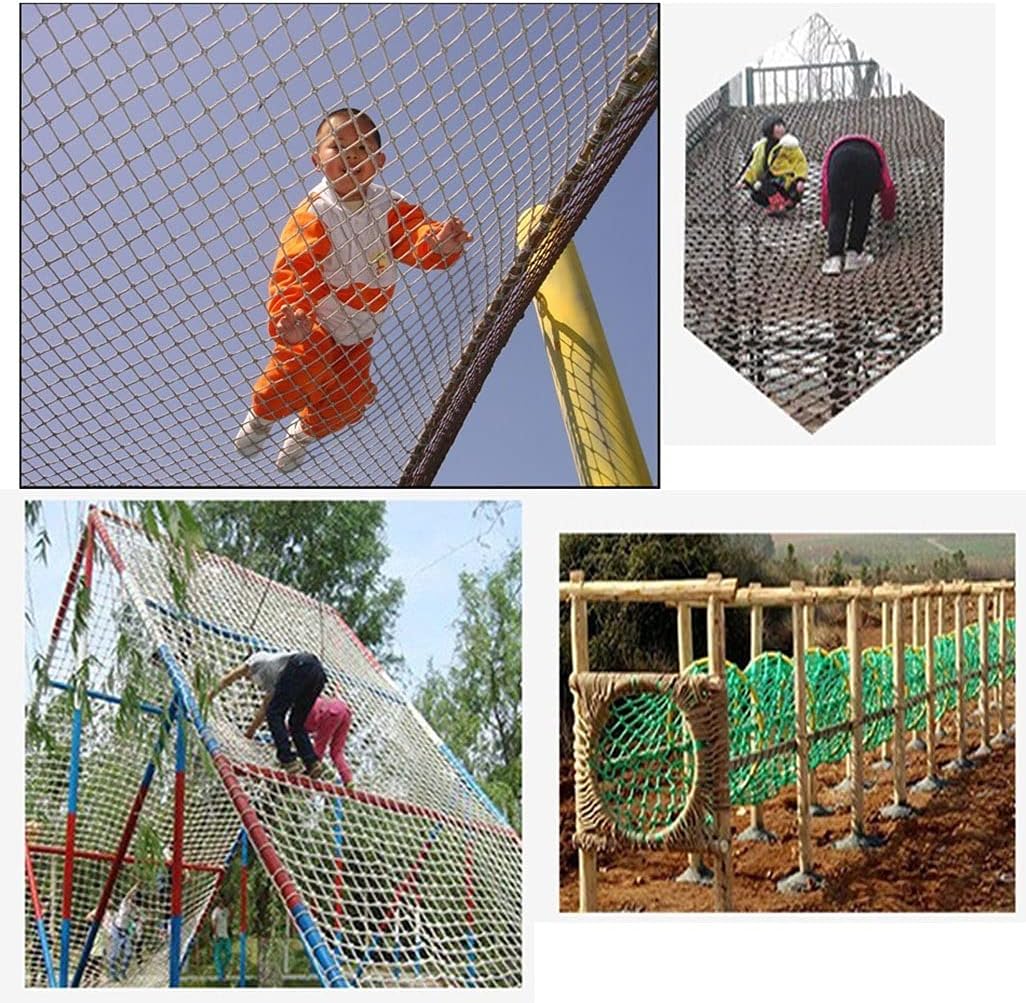 Climbing net for Kids,Climbing net for Treehouse,Climbing Supplies,can be Used for Stairs, Balcony, Window, railings, Cargo net(2X5m/6.6X13.4ft)