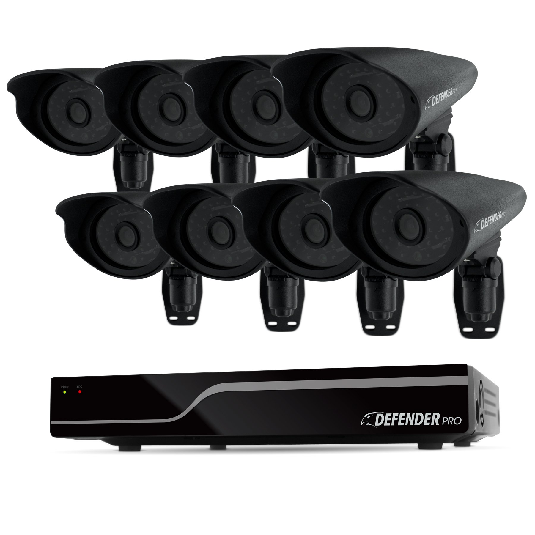 Defender Sentinel Pro 8CH H.264 Smart Security DVR with 1TB Storage Including 8 Ultra Hi-Res Outdoor Surveillance Cameras,21113