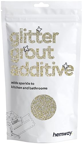 Hemway Glitter Grout Tile Additive - Aditivo de lechada con purpurina para azulejos, 100 g 3.53 onzas, para azulejos de baño o cocina con exposición