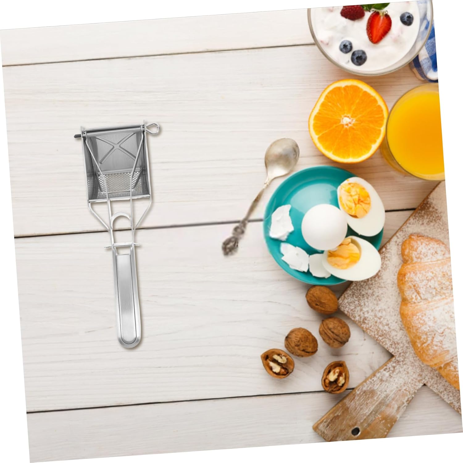MAGICLULU Stainless Steel Potato and Masher Manual Kitchen Tool for Smooth Potatoes and Food and Versatile Food Smasher for Vegetables and Fruits