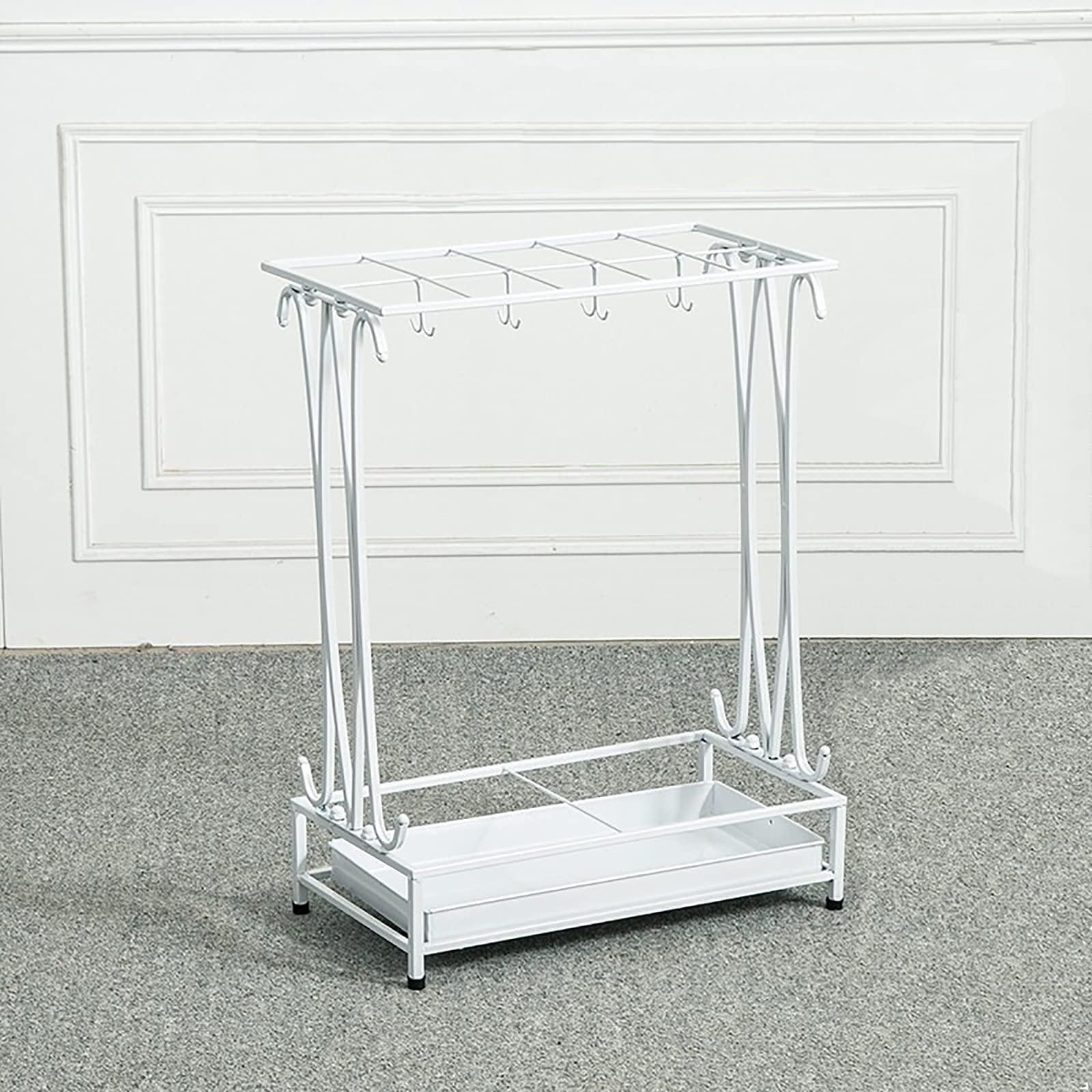 Porte-parapluie d'entrée en métal noir LUNEZY 45x24x60cm pour rangement moderne