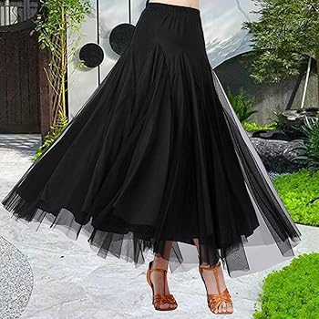 Amazon.co.jp: [UxicRuya] 社交ダンススカート女性ダンス衣装服