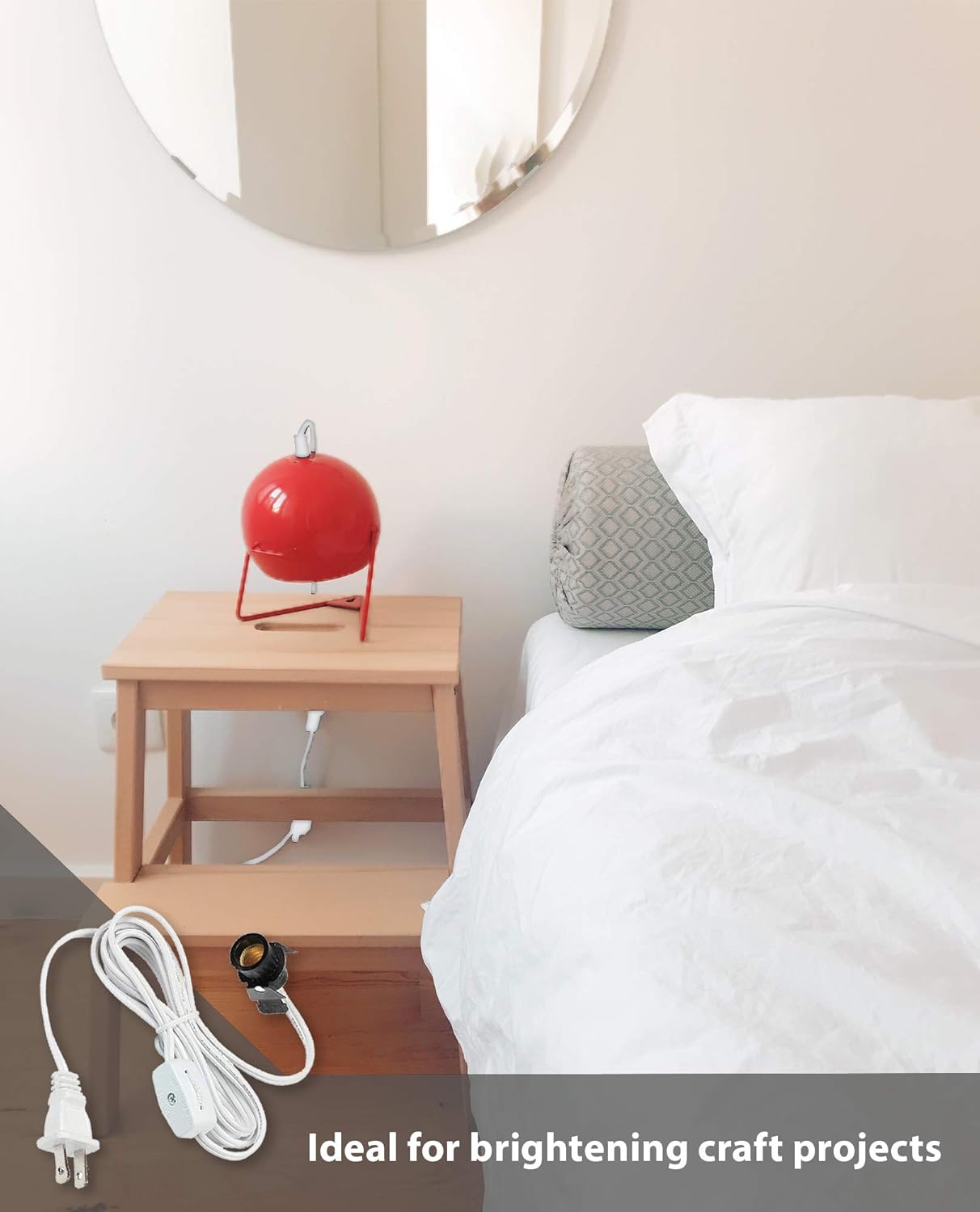 🛒 Crаzу Dеаlѕ Dysmio Lighting 6-Ft Cord Set with Snap-In Pigtail Candelabra-Base Socket and Cord Switch 2 Pack - White Frее Shірріng Ovеr $50 Dysmio Lighting 6-Ft Cord Set with Snap-In Pigtail Candelabra-Base Socket and Cord Switch 2 Pack - White