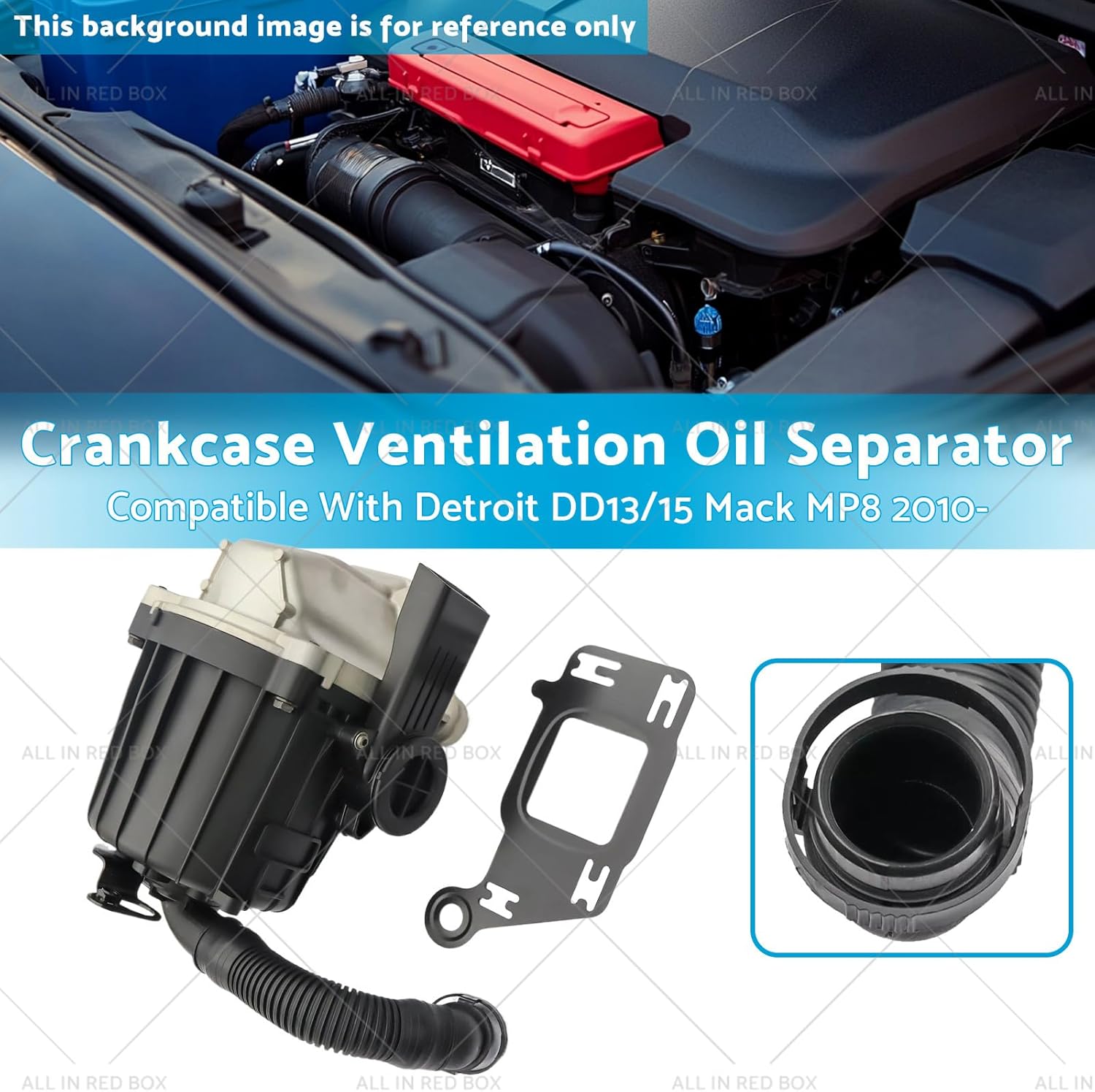 Crankcase Ventilation Oil Separator Compatible with Detroit DD13/15 Mack MP8 2010-
