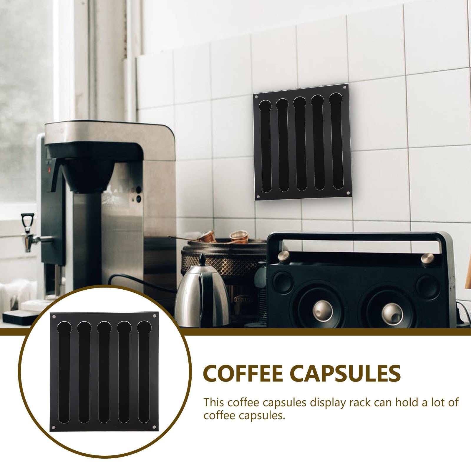 Porta Capsule Caffè in Acrilico, Design da Parete Salvaspazio