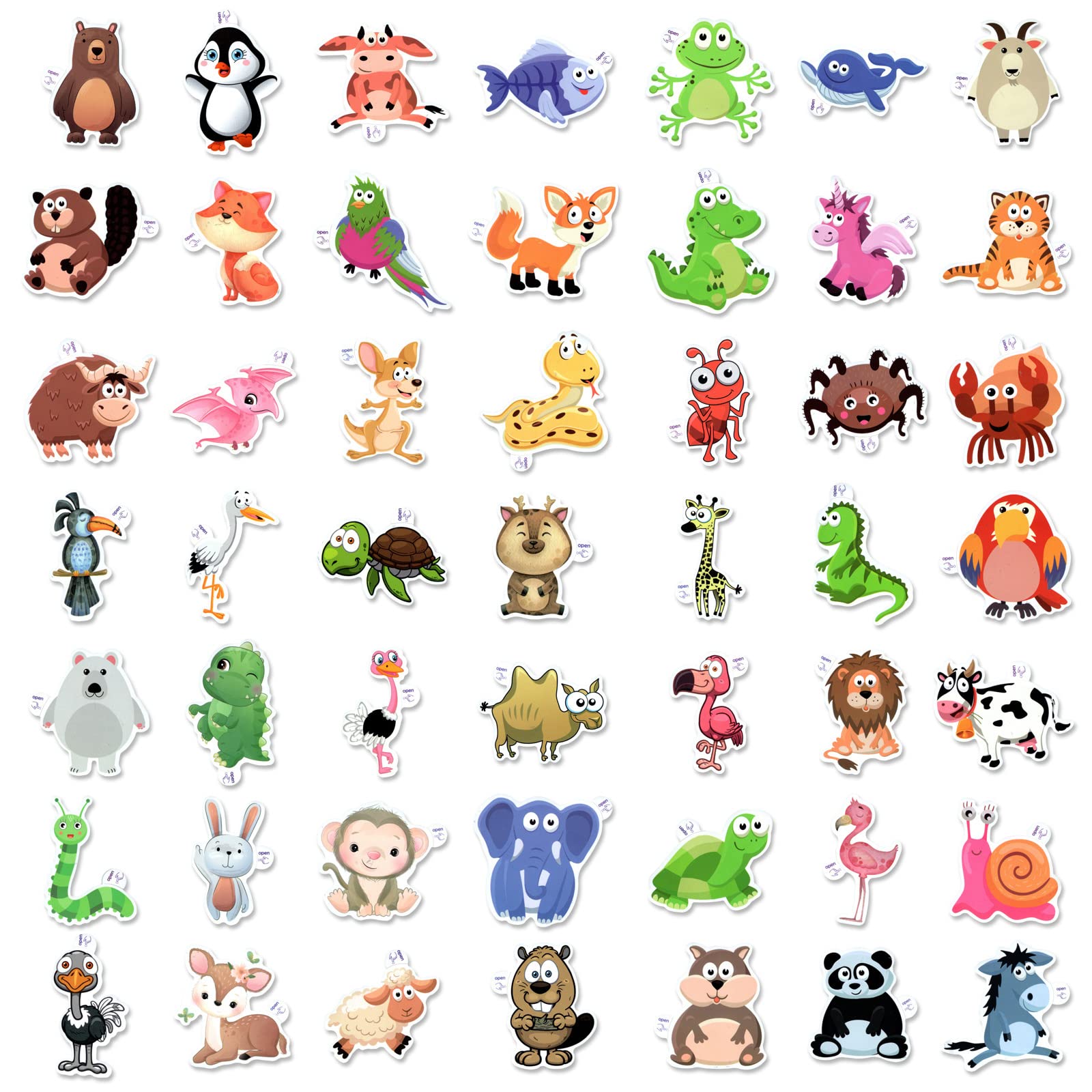 600 Adesivi Animali Rotondi, Adorabili Adesivi Incentivi In 16 Disegni Etichette Carine Regali Per Bambini Ricompensa Insegnante Motivazionale Con Linea Di Perorazione - Foto 10