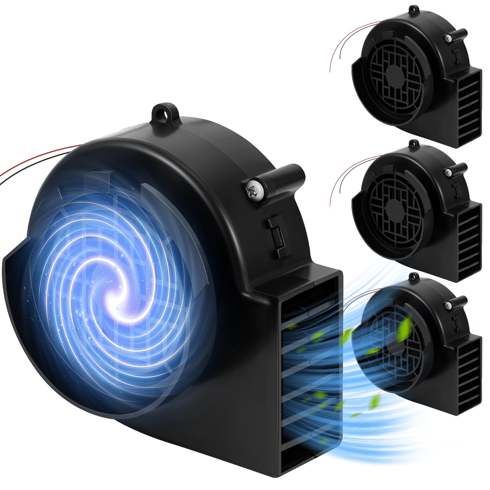 Landhoow 4 Pcs Inflatable Fan Blower Replacement 12V 0.8A Air Blower