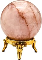 Vista 40 de Amazing Gemstone Bola de cristal de Yaxaita con soporte, bolas de meditación de esfera de cristal de 2 pulgadas para brujería y bolas decorativas