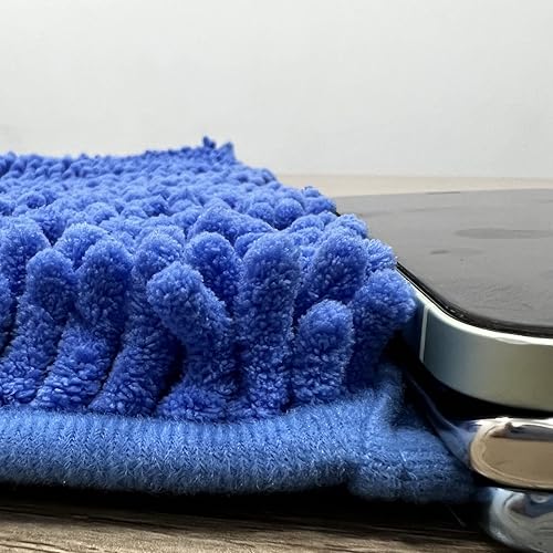 Miniatura 6 de Alfombra de baño azul, súper suave, antideslizante, lavable a máquina, se seca rápidamente, juego de baño ultrasuave de 3 piezas