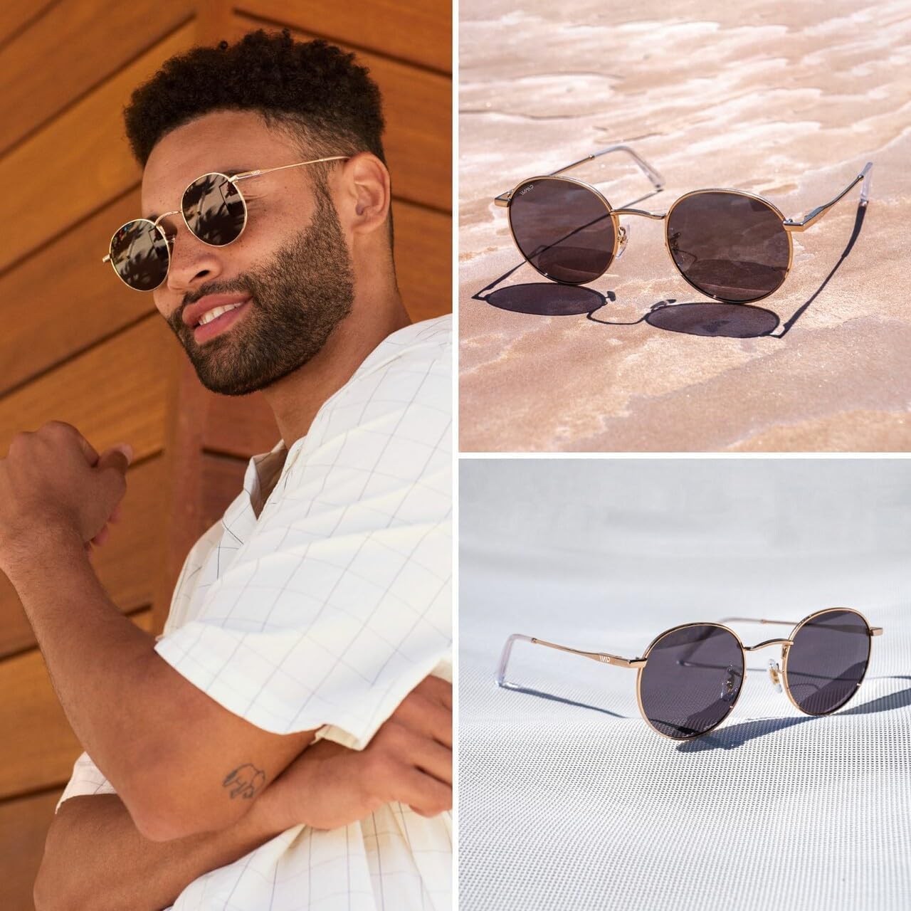 WearMe Pro - Reflective Lens Round Trendy Sunglasses - Image 5