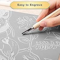 Vista 4 de 4 bloques de linóleo para grabado, herramientas de tallado de linóleo de 8 x 10 pulgadas, bloques de tallado de goma para grabar, proyectos de arte