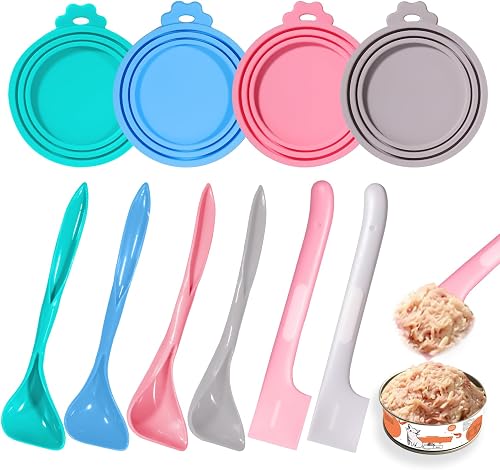 10PCS Pet Food Can Covers & Lids – Silicone Can Lid Set for Canned Food, Airtight Seal, Easy to Clean, Fits Most Pet Food Can Lids & Sizes (MIX SET)