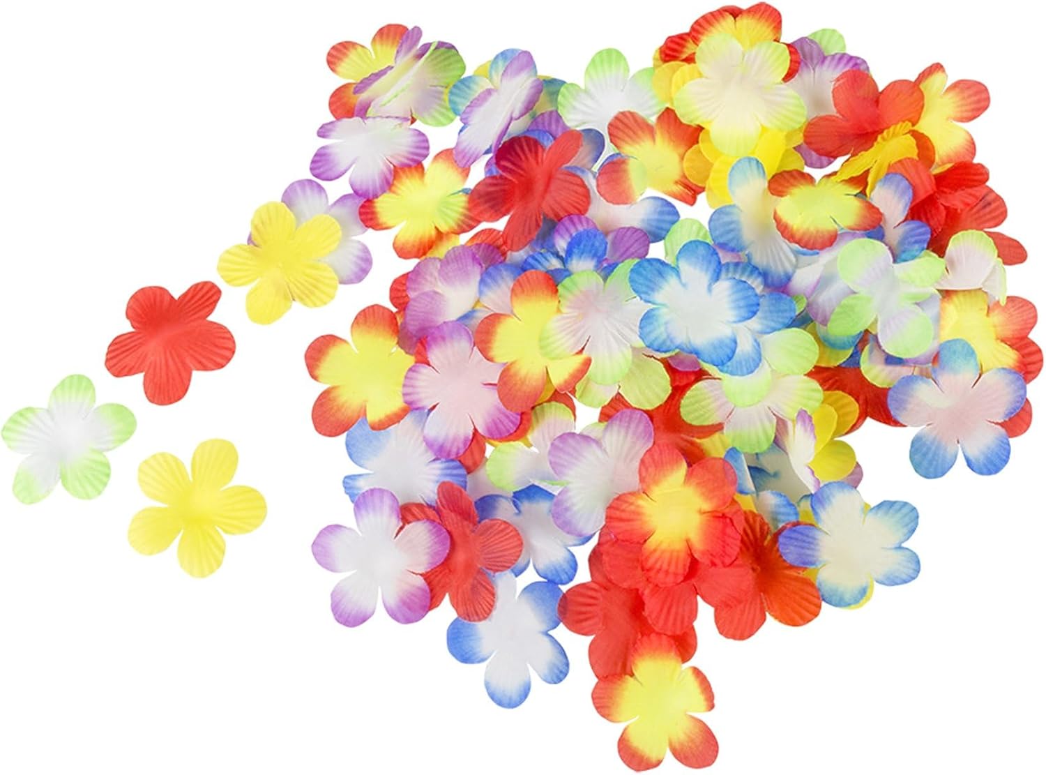 Boland 52526 – Amelia Decorative Flowers, Pack of 300, Size: Approx. 5 cm, Multicoloured, Flowers, Decoration, Scatter Decoration, Hawaii, Summer, Beach, Holiday, Garden, Carnival, Theme Party, Table