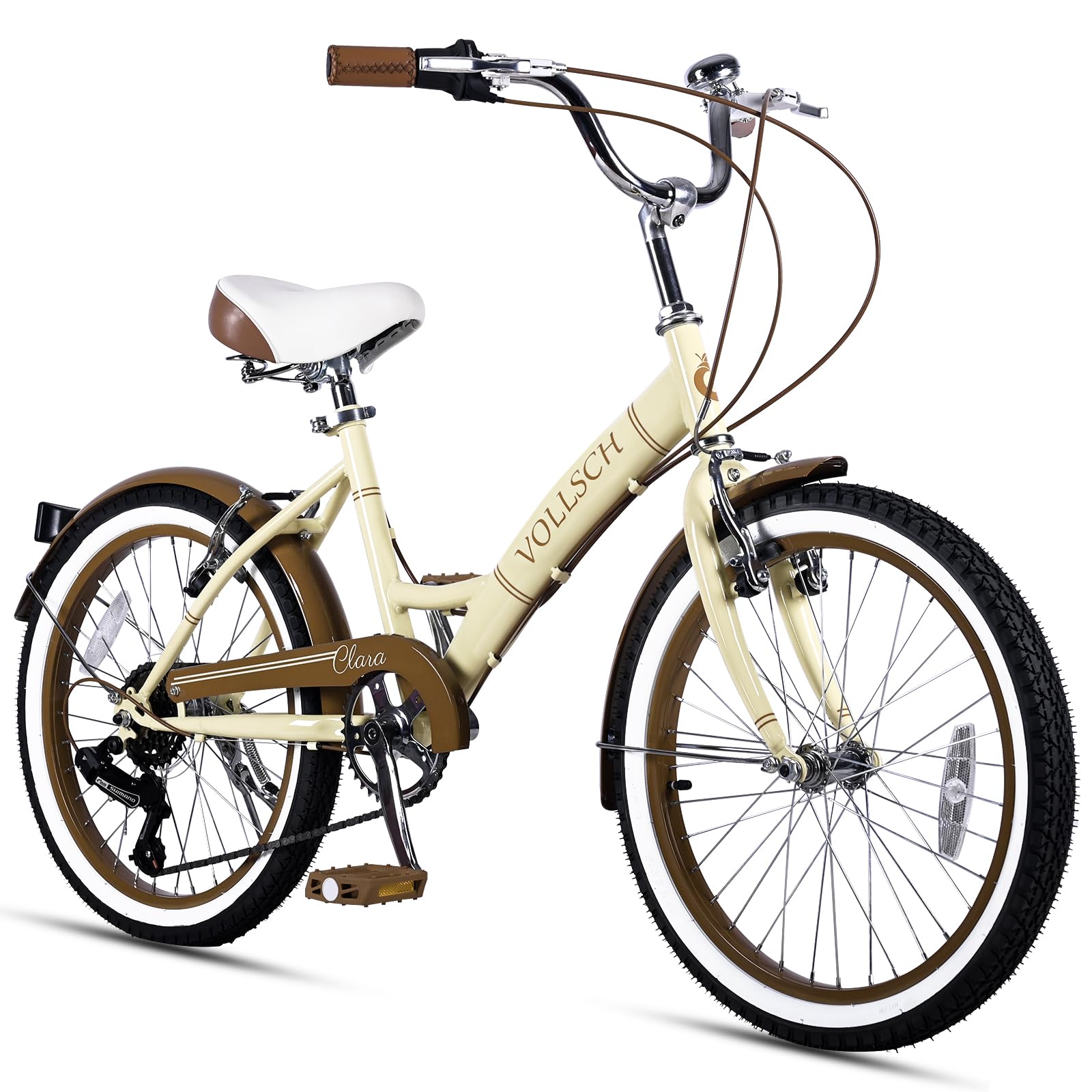 Photo 1 of vollsch Girls Cruiser Bike, 6-Speed, 20" All-Terrain Tires, Dual Reflectors, 85% Pre-Assembled Chocolate Line