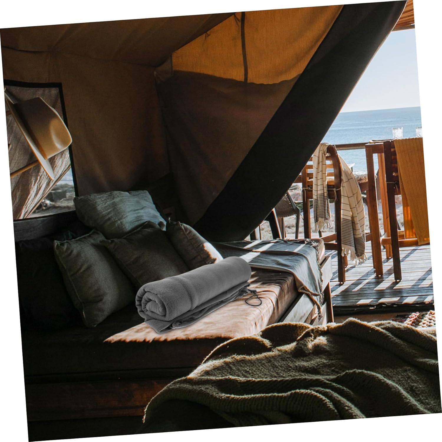 Sosoport Fleece Sleeping Bag Liner for Adults Lightweight Portable Warmth for Outdoor Camping and Indoor Naptime for Backpacking Hiking and Travel